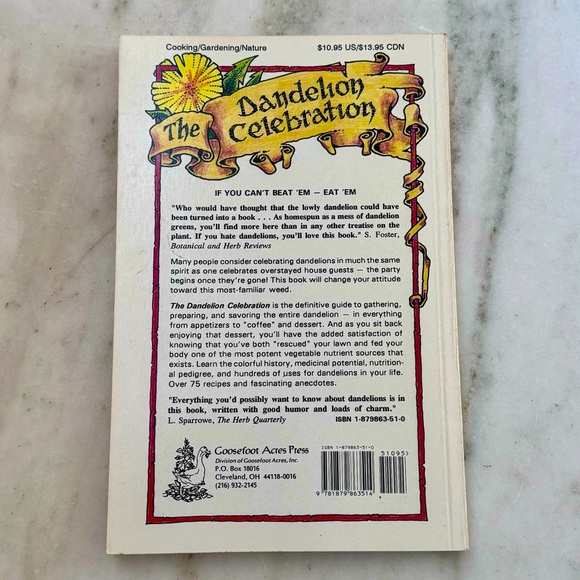 SIGNED The Dandelion Celebration: A Guide to Unexpected Cuisine Peter Gail 1994 - Picture 2 of 7